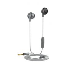 Muvit Kit Piéton Stéréo Jack 3.5mm Semi-intra Avec Microphone Et Commandes Intégrées Gris Anthracite