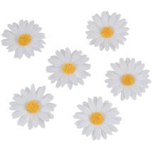 6 Marguerites Blanches - Tissu - CHAKS