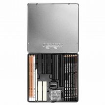 Coffret Dessin Noir & Blanc 25 Pièces - Cretacolor