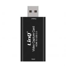 Carte De Capture Vidéo Et Audio Hdmi Vers Usb 2.0 Full Hd 4k Uhd Linq Noir