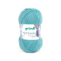 Laine À Chaussettes À Tricoter Hot Socks Uni - Grundl - Certifiée Oeko-tex 53 Bleu - Gründl