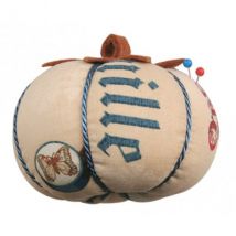 Tomates Porte Épingles Papillon Beige Et Bleu 8cm - MyMercerie