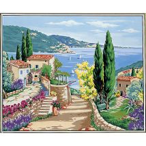 Canevas Pénélope Antique Méditerranée 60x70cm - Margot