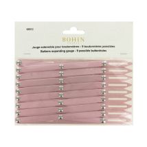 Jauge Boutonnière Extensible Rose (16x8cm) - Bohin Rose - Bohin