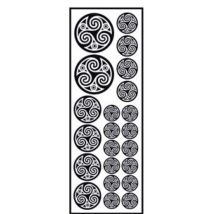 Transfert Thermocollant Velours Triskèle Noir 10x30cm - Ki Sign