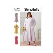 Patron Simplicity 9260 - Robe Chemisier Du 38 Au 56 (fr) Taille N°(48, 50, 52, 54, 56)