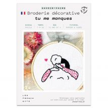 Coffret Diy - Broderie Décorative - Amoureux - Infocrea