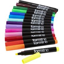 Feutres Textiles Formline, Trait 4-5 Mm, Ass. De Couleurs, 15 Pièces/ 1 Pq. - CC Hobby