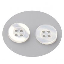 20 Boutons Acrylique Blanc Nacre Rond 11,5 Mm 4 Trous - Creation Couture Diy - La boutique de Karine