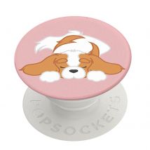 Popsockets Popgrip Pupper Napper Pour Smartphone, Bague Et Support Universel Blanc / Rose