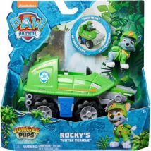 Coffret Pat Patrouille Jungle Pups : Tout Terrain + Rocky - Vehicule Transformable - Figurine Chien - Paw Patrol - Spin Master - Pat Patrouille