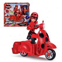 Scooter Miraculous Switch'n Go + Poupée Articulée Ladybug - Bandai