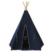 Tente Tipi Bleu Marine Lin Naturel - Moi Mili