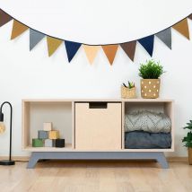 Meuble De Rangement Nabosky Gris 1x3 - Benlemi