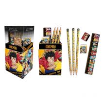 Porte-crayons Manga One Piece Avec Papeterie - 7 Pièces