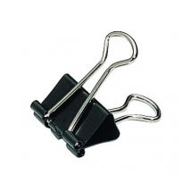Boîte De 12 Pinces À Clips - 32mm - Noir - Métal - Ki Sign