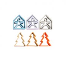 Personnages + Maisons + Arbres En Silicone X 3 - Oli & Carol