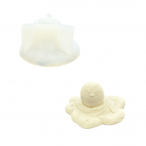Moule En Silicone 7,4cm X 7,6cm X 4cm - Bonhomme De Neige Qui Fond - Jesmonite