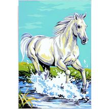 Canevas Antique Cheval Blanc 30x40cm - SEG