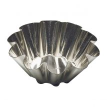 Brioche Fond Plat - Fer Blanc - 10 Côtes - Ø80/40 Mm - H32 Mm - Gobel