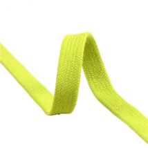 Bobine 20m Tresse Tubulaire Plate Coton 15mm Vert Anis - MyMercerie