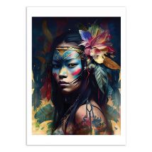 Affiche 30 X 40 Cm - Watercolor Asian Woman - Chromatic Fusion Studio - Wall Editions