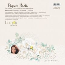 6 Papiers Scrapbooking 30.5 X 30.5 Cm Lemoncraft Sentimental - LEMONCRAFT