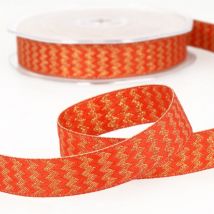 Bobine Ruban Zigzag Métal Rouge - MyMercerie