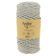 Corde De Coton Recyclé Macramé Anchor Crafty - 250gr - Anchor 112 Gris Clair