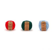 3 Bobines De Fil En Coton Pour Macramé - Vert-bleu-rouge - Graine Creative