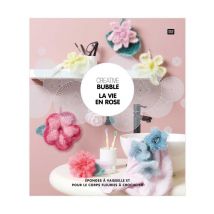 Livre Creative Bubble - La Vie En Rose : Créez Des Éponges Fleuries À Crocheter ! Rose