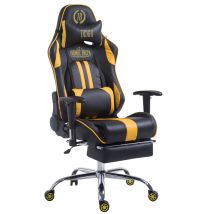 Chaise De Bureau Racing Limit Avec Repose-pieds Noir/jaune - Ovegna