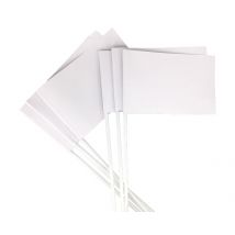Drapeaux En Carton Sur Tige À Colorier 10x16 Cm 20 Pièces - Sodertex
