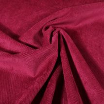 Tissu Velours Milleraies Uni Bordeaux - Craftine