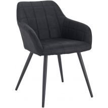Chaise De Salle À Manger En Tissu Anthracite 19_0000041 - - PAS DE MARQUE -