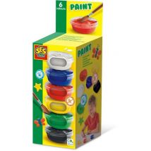 Gouache (6x45ml) - Six Couleurs : Rouge, Bleu, Blanc, Noir, Vert Et Jaune. - Ses Creative