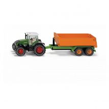Fendt Avec Benne Sur Crémaillère Déposable - Siku - Orange