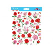 Autocollants - Roses - Dorures Et Paillettes - Global Gift