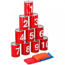 Chamboule Tout Traditionnel Boites Rouge - Alert - Jeu D'Adresse Extérieur