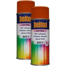 2 Bombes De Peinture Belton Spectral Ral2011 Orange Foncé 400ml