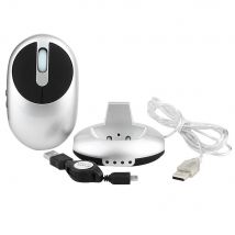 Souris Optique Sans Fil Rechargeable Avec Hub Usb Et Dock De Chargement Argentée Argent Yonis - Yonis
