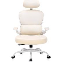 Chaise De Bureau Ergonomique Comhoma - Mesh - Beige - 1 Pièce - 59x65x122 Cm - Comhoma