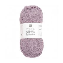 Fil À Tricoter Fashion Cotton Métallisé Dk - Rico Design 25 Violet