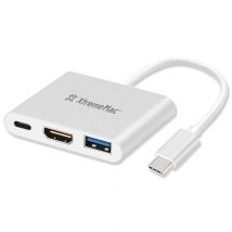 Hub Usb-c 3 Ports - Usb-c Pd Usb-a 3.0 Hdmi 4k - Structure En Aluminium Durable Et Solide - Xtreme Mac