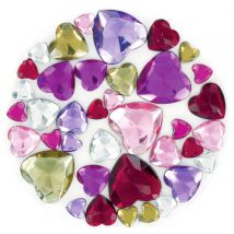 Strass Coeurs Multicolores 0,8 À 2 Cm 204 Pièces - Megacrea DIY