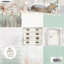 36 Papiers Fantaisies 15.2 X 15.2 Cm Scrapbooking Studiolight Winter Charm - Studio Light