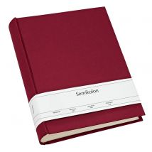 Album Photo Semikolon Classic Large – 65 Feuilles – Papier Cartonné Crème – Couverture Bordeaux