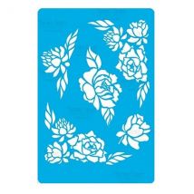 Pochoir Plastique Souple Réutilisable 18,5 X 14,5 Cm Fabrika Decoru Fleur 210 - FABRIKA DECORU