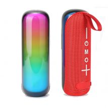 Enceinte Bluetooth Portable Mini Avec Lumières Rgb Et Support Tf U-disk 90db Rouge Yonis - Yonis