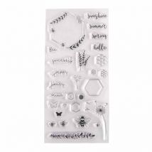 Tampons Transparents 21 X 10 Cm - L'Été Des Abeilles - Rayher